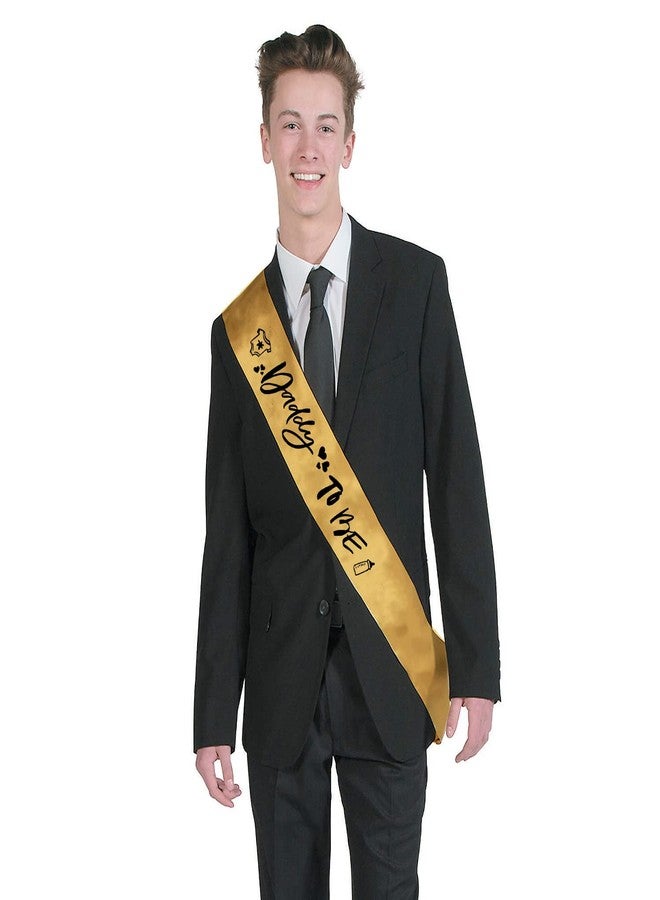 Hubops Mommy to be sash and Daddy to be Sash for Party Decoration Combo Pack (Gold Mommy n Daddy) - Image 4